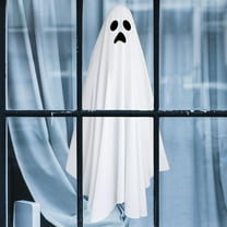 11.81x23.62 Inch Halloween Ghost Door Stickers 2-Pack PVC Self-Adhesive Window Decals for Bedroom Living Room Home Festival Mood Decoration