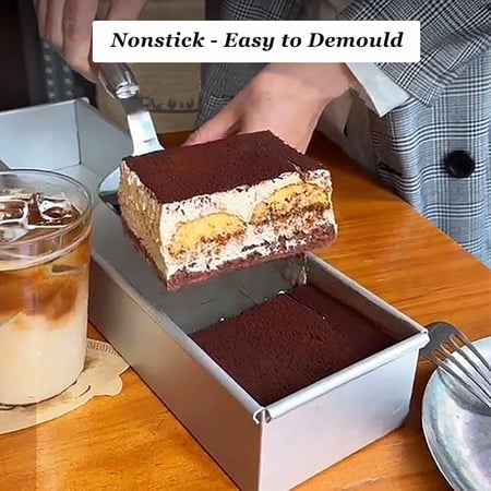 11.81x3.94x2.36in Rectangle Tiramisu Cake Mold Nonstick, Food-Grade Removable Pan for Baking Cakes and Bread