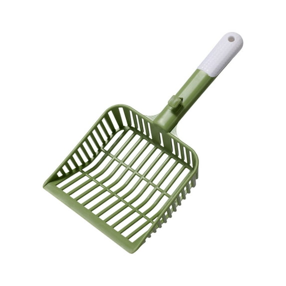 11.81x5.91in Cat Litter Scoop - 0.19in Fine-Mesh Sifter with Ergonomic Handle for All Litter Types (White/Yellow/Green)