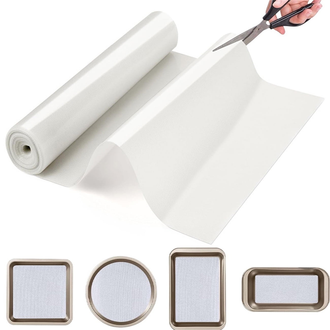 11.8IN x 6FT Large Food Grade Silicone Baking Sheet,Bexikou Non-Stick Pastry Baking Mat,Non-Slip Kitchen Countertop Protector,Cut to Any Size, Reusable