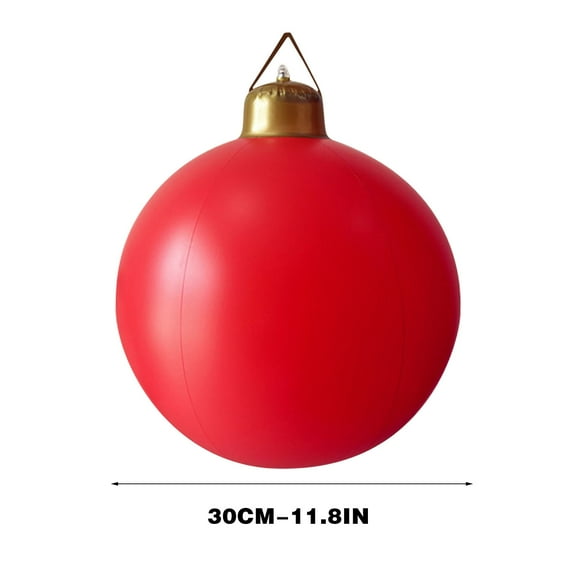 11.8In/30cm Outdoor Christmas Inflatable Decorative Ball Ornaments Giant Christmas Inflatable Ball Christmas Tree Decorations Porch Decoration