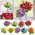 thumbnail image 1 of 11.8In Artificial Flowers In Vase, Jumping Orchid Chrysanthemum Artificial Flower, Sunset Red Fake Bloom, Unique Floral Stem for Home Vase Arrangement and Event Decor, 1 of 3