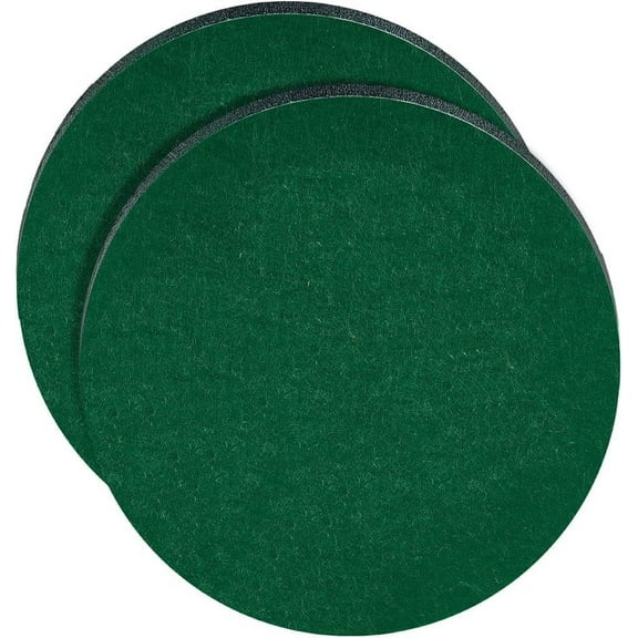 11.8Inch Diameter Dark Green Adhesive Non-Slip Backed Felt 2Pcs Thickness Round Lamp Base Felt Anti-Scratch Backed Felt for Lamp Furniture DIY Sewing Handcraft
