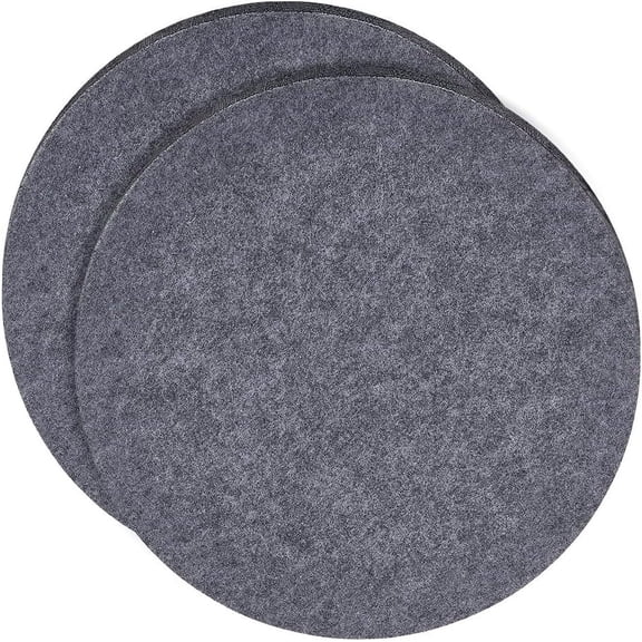 11.8Inch Diameter Gray Adhesive Non-Slip Backed Felt 2Pcs Thickness Round Non-Slip Felt Sheets Lamp Base Felt for Lamp Furniture DIY Craft