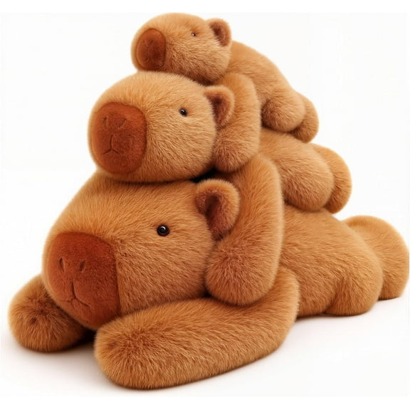 11.8Inch Weighted Capybara Plush - Long Hair Mink Velvet Stuffed Animal with Weighted Paws, Super Soft Weighted Anxiety Relief Toys for Adults & Kids