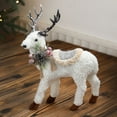 thumbnail image 1 of 11.8Inch White Christmas Reindeer Figurine Decor Statue, Santa Deer Christmas Table Decorations, for White Christmas Decorations, Centerpiece Table Decorations or Fireplace Decorations, 1 of 6