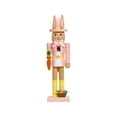 thumbnail image 1 of 11.8Inch Wooden Bunny Nutcracker Easter Decorations, Easter Bunny Wooden Spring Decor for Home, Perfect Easter Basket Stuffers, 1 of 8