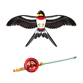 11.8in Dynamic Wing Beach Kite with Fishing‑Style Rod & Line Easy‑Fly Outdoor Family Flying Toy Multi‑Color Recreational Kite for Adults Garden Park Beach Activities