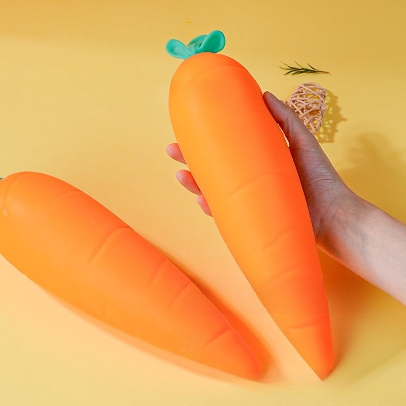11.8in Large Carrot Squishy Stress Relief Toys, Slow Rebound Squeeze Fidget Toys for Anxiety Relief, Soft Sensory Decompression Toys for Adults, 1PC