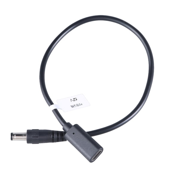11.8in Type C to DC5525 Power Cord USB C Female to 5.5mmx2.5mm Male 9V 12V 15V 20V Adapter Cable Line for Camera