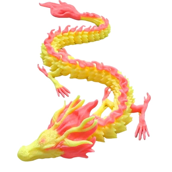 11.8inch 3D Printed Dragon, Dragon King Theme Small 3D Dragon Figure,Decompressed 3D Printed Model Toys