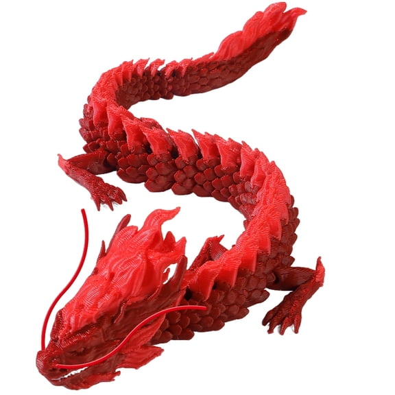 11.8inch 3D Printed Dragon, Dragon King Theme Small 3D Dragon Figure,Decompressed 3D Printed Model Toys