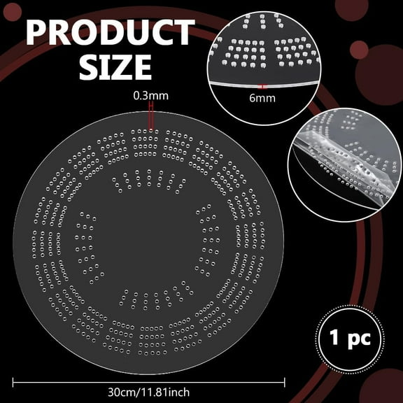 11.8inch Cribbage Board Templates Round Acrylic Game Board Templates for Woodworking Card Game Plates Making 6mm Thick Hole: 3mm