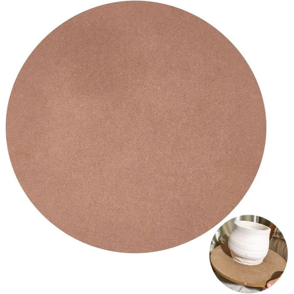 11.8inch Round Pottery Wheel Bat Medium Density Fiberboard (MDF) Sheet Ceramic Clay Drying Board Clay Throwing Bats