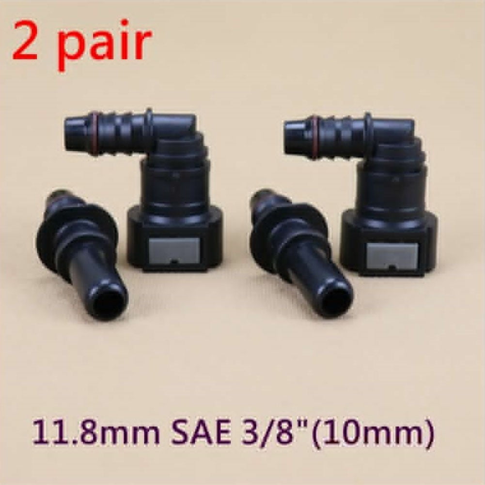 11.8mm SAE 3/8\" 10mm Elbow 90 Degree Nylon Fuel Line Quick Connect