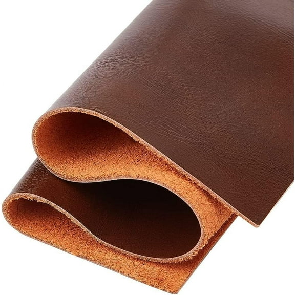 11.8x11.8 Inch Leather Sheets Tooling Leather Square Cowhide Leather Sheets for Crafts Genuine Leather 1.5mm Thick for Crafts Tooling Sewing Hobby Wallet Workshop - Coconut Brown