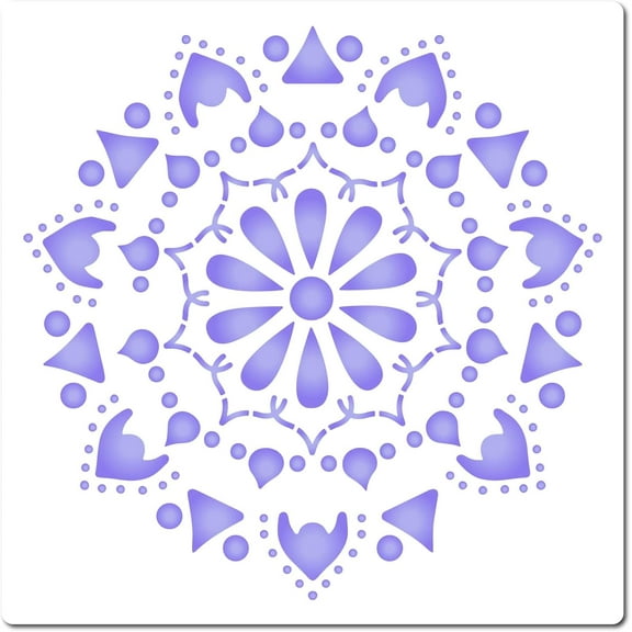 11.8x11.8 Large Mandala Stencil Floral Reusable Hollow Out PET Template Drawing Stencils Art Crafts