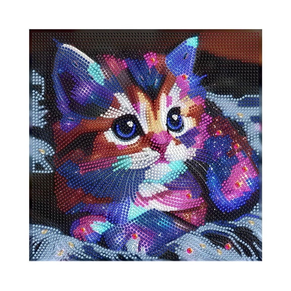 11.8x11.8 inch Cat Diamond art Painting Kit for Beginners, DIY Home Wall Decor & Gift for Adults