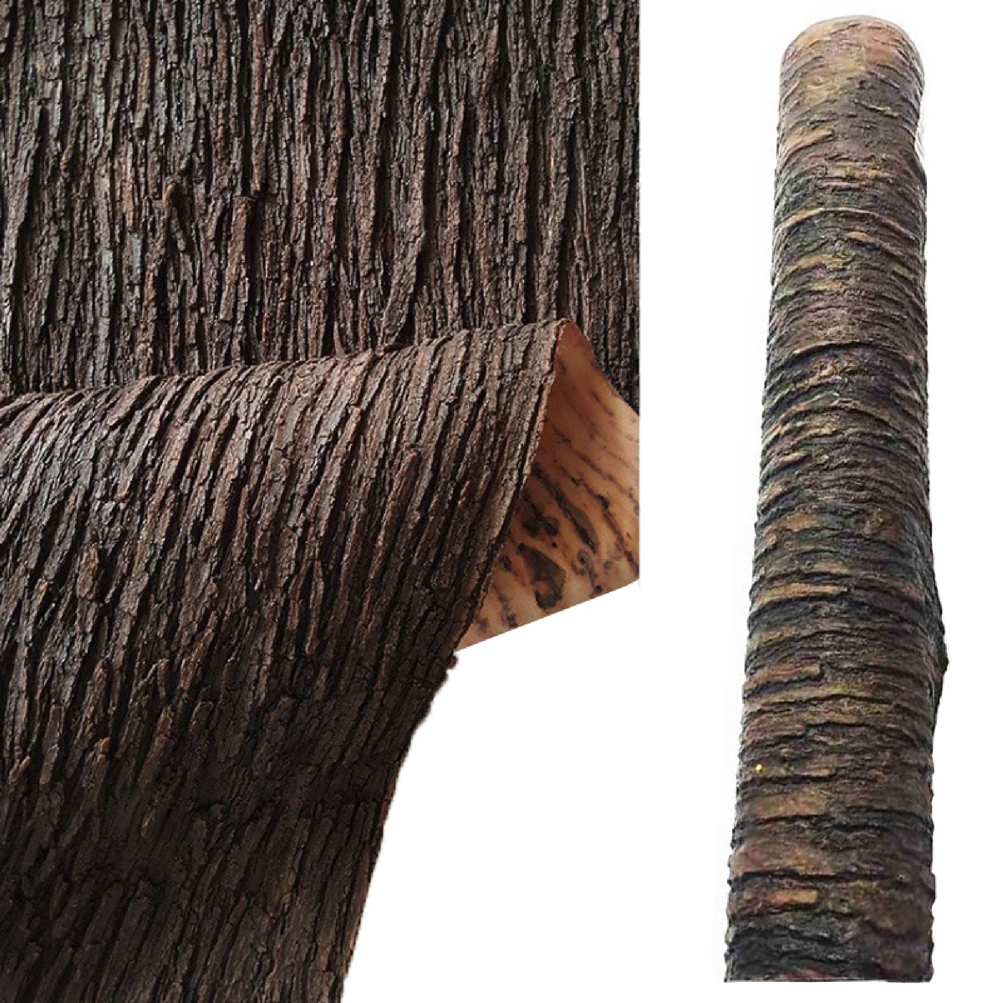11.8x39.37 Inch Artificial Tree Bark, Fake Bark for Pillars Pipes Decor ...