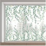 11.8x46.4 Inch Leaves Vine Window Clings Green Plant Hanging Static Window Decals Anti Collision Removable Leaf Spring Summer Window Stickers Flowers Window Film for Glass Window Decoration