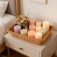 thumbnail image 1 of 11.8x7.8x2.7in Imitation Rattan Woven Bread Baskets, Rectangular Plastic Woven Organizer Tray for Food Serving, Vegetables, Kitchen, Restaurant, Outdoor, 1 of 4