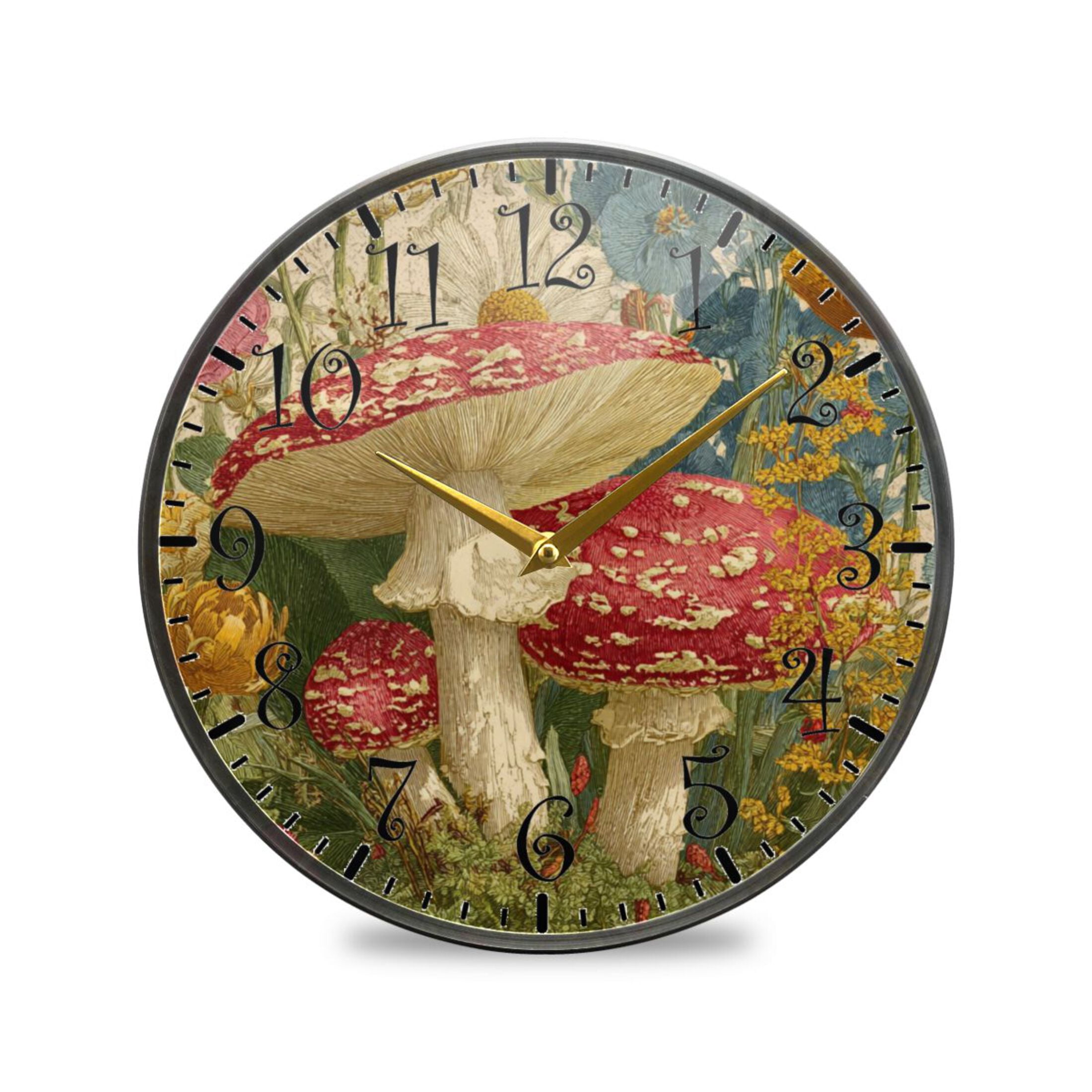 11.9in Acrylic Wall Clock with Glass-like Finish Round Clock for Home ...