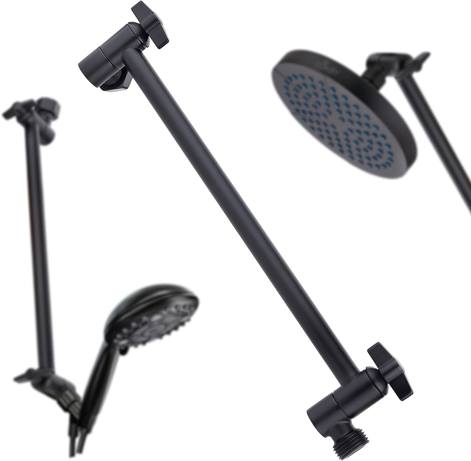 11'' Ajustable Shower Head Arm Extension with Universal Connection by