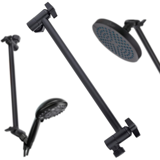 11'' Ajustable Shower Head Arm Extension with Universal Connection by Lokby Fits Any Head