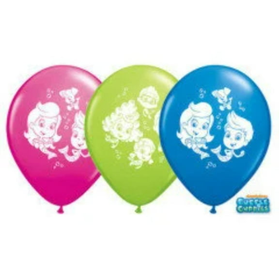 11" BUBBLE GUPPIES Latex Assortment Party Supplies Decorations Foil Mylar Balloon