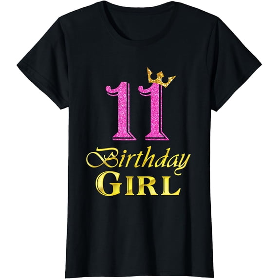 11 Birthday Girl Princess Shirt 11 Years Old 11th Birthday T-Shirt