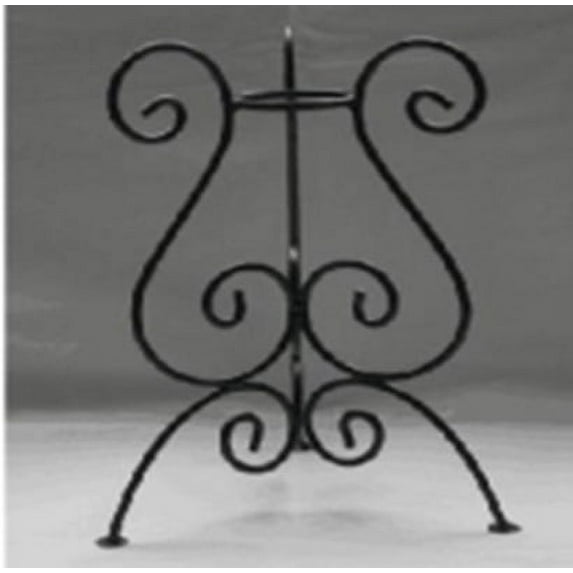 11" Black Swirled Scroll Outdoor Patio Stand for Garden Gazing Balls