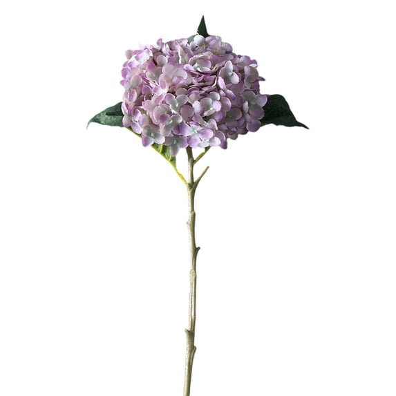 11-Branch Artificial Hydrangea, Realistic Faux Flower Stem for Wedding Centerpiece Home Vase Arrangement (Purple)