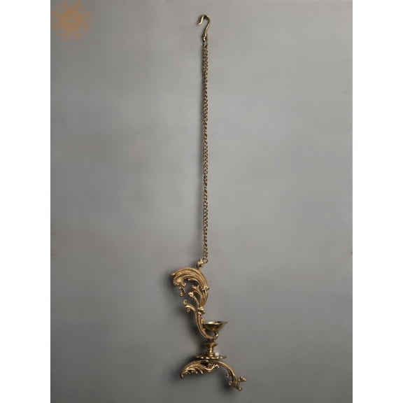 11" Brass Designer Hanging Diya