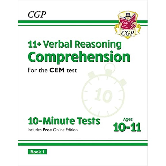 Pre-Owned 11+ CEM 10-Minute Tests: Comprehension - Ages 10-11 Book 1 (with Online Edition): for the 2024 exams (CGP CEM 11+ Ages 10-11) Paperback