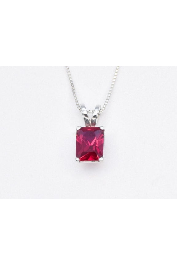 11 Carat Natural Certifed 925 Sterling Silver Red Ruby Gemstone Pendant Woman Gift