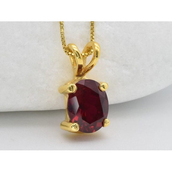 11 Carat Natural Certifed 925 Sterling Silver Red Ruby Gemstone Pendant Woman Gift