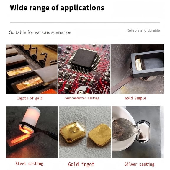 11-Cavity Graphite Casting Mold – High-Temp Up to 2000°C, Acid/Alkali Resistant for Gold Silver Copper Alloys, Fast Melting for Small-Scale Metal Refining