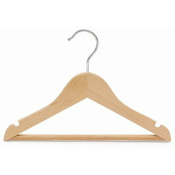 11" Children's Wooden Suit Hanger w/Bar