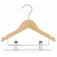 thumbnail image 1 of 11" Children's Wooden Suit Hanger w/Clips, 1 of 1