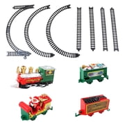11 Christmas Electric Train Set with Santa Carriage and Gift Carriage Railway Sets Locomotive Engine and Playset for Electronic Toys