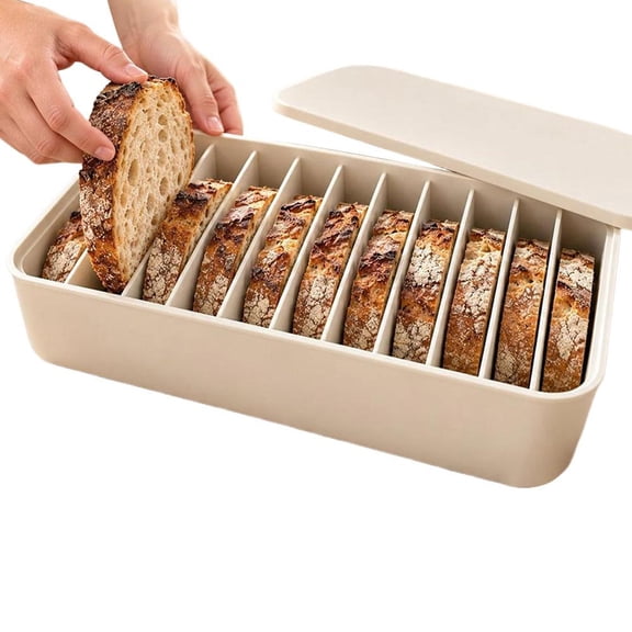 11-Compartment Silicone Bread Freezer Container with Airtight Lid, Sage Green Space-Saving Sourdough Storage Box, Prevents Sticking, Odor-Blocking, Freezer-Safe for Meal Prep and RV Kitchens