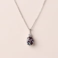 thumbnail image 1 of 11 Ct Minimalist Alexandrite Pendant Necklace for Women Oval ShapedvColor Changing Stone Sterling Silver Wedding Necklace, 1 of 2