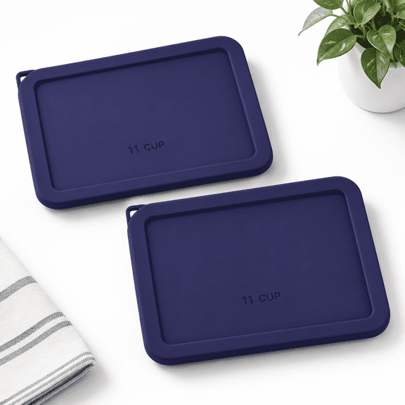 11 Cup Silicone Replacement Rectangle Lids For Pyrex Gl7212-pc