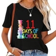 thumbnail image 1 of 11 Day of School Teacher Back To School Student Women's Graphic T-Shirt - Fashionable Short Sleeve Shirt with Eye-catching Print, 1 of 3