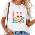 thumbnail image 1 of 11 Day of School Teacher Back To School Student Women's Graphic T-Shirt - Fashionable Short Sleeve Shirt with Eye-catching Print, 1 of 3