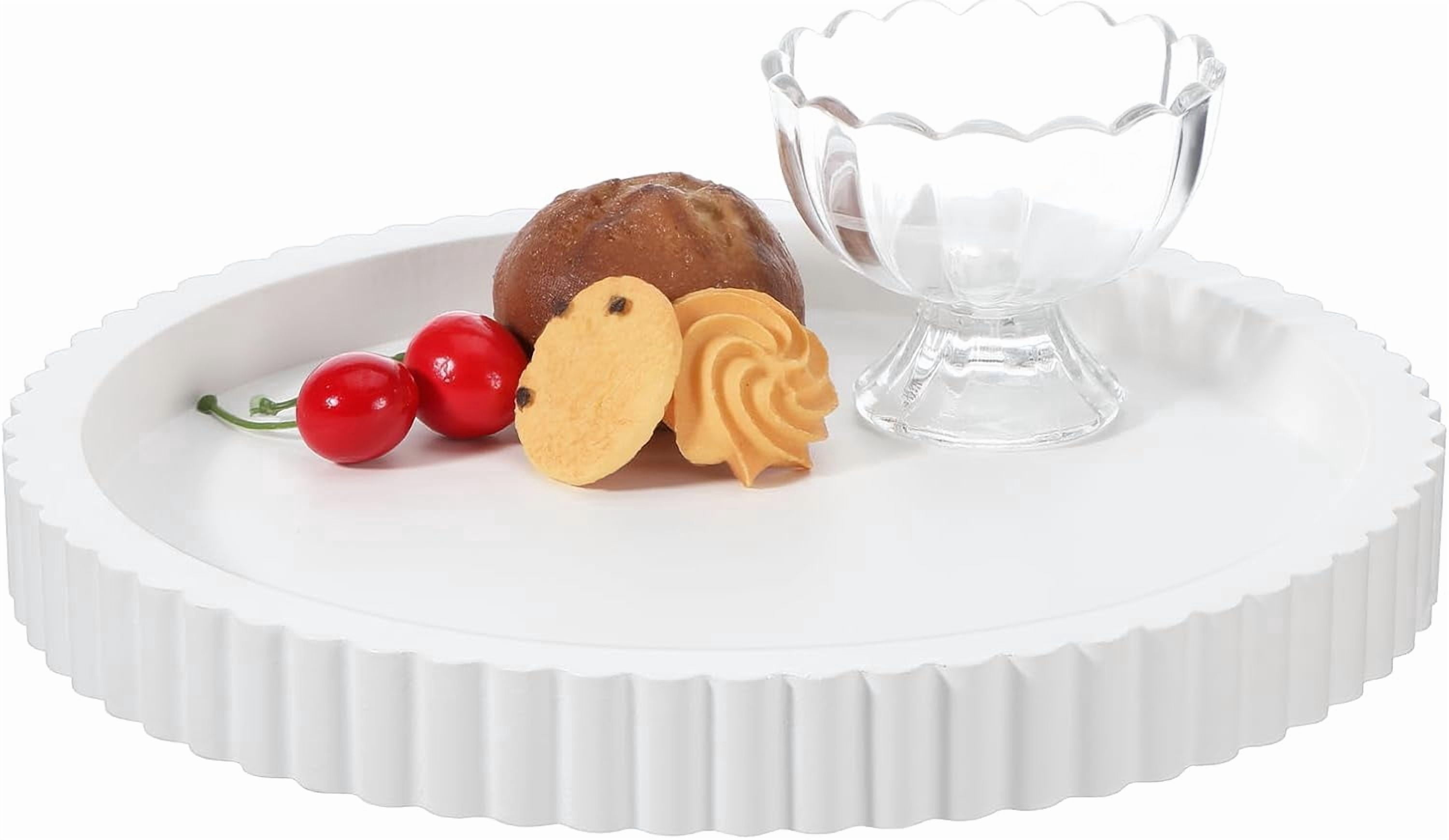 11 in Decorative Tray for Coffee Table Tray Decor White Round Concrete — free download