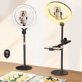 thumbnail image 1 of 11" Desk Ring Light Wireless With Stand & Phone Holder Overhead Mount For Video Recording Tripod Cooking Videos Webcam Lamp/tiktok/youtube Compatible Camera, 1 of 6