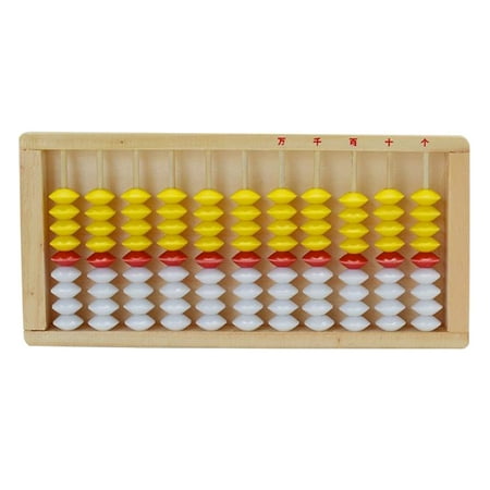 11 Digit Stems Standard Chinese Abacus Calculator Counting Math Tool for Children Teenagers