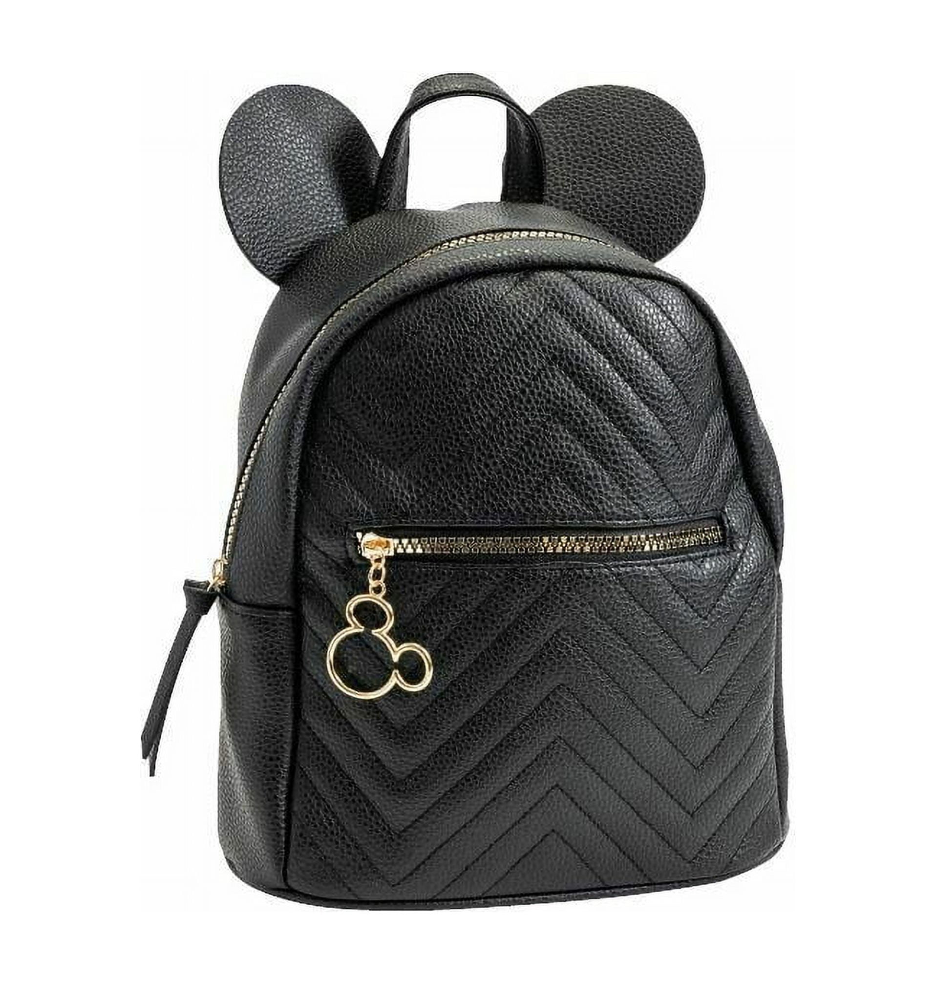Disney Mickey and Minnie Mouse 11-inch Vegan Leather Mini Backpack