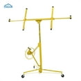 thumbnail image 1 of 11' Drywall Lift Hoist with Rolling Caster Wheels - Lockable Tool Jack for Effortless Drywall Installation (Yellow), 1 of 13